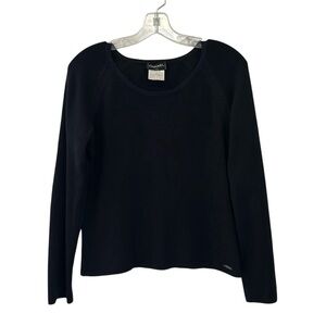 Chanel Black Long Sleeve Cashmere/Silk Sweater